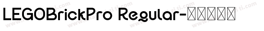 LEGOBrickPro Regular字体转换